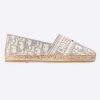 Dior Women Dior Granville Espadrille Gray Dior Oblique Embroidered Cotton