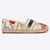 Dior Women Dior Granville Espadrille Multicolor Cotton with Dior Hibiscus Embroidery