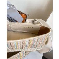 Dior Women Dior Granville Espadrille Multicolor Dior Or Metallic Thread Embroidered Cotton