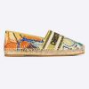 Dior Women Dior Granville Espadrille Turquoise Dior In Lights Embroidered Cotton