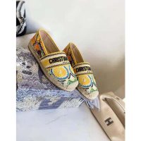 Dior Women Dior Granville Espadrille Turquoise Dior In Lights Embroidered Cotton