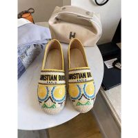 Dior Women Dior Granville Espadrille Turquoise Dior In Lights Embroidered Cotton