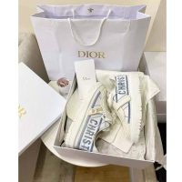 Dior Women Dior-ID Sneaker White and French Blue Technical Fabric