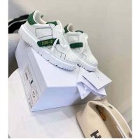 Dior Women Dior-ID Sneaker White and Green Calfskin and Rubber (1)