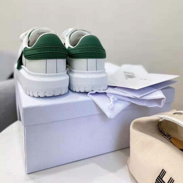 Dior Women Dior-ID Sneaker White and Green Calfskin and Rubber (5)
