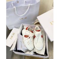 Dior Women Dior-ID Sneaker White and Nude Calfskin and Rubber