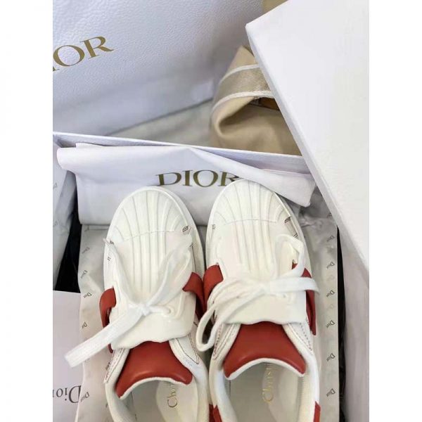 Dior Women Dior-ID Sneaker White and Nude Calfskin and Rubber (8)