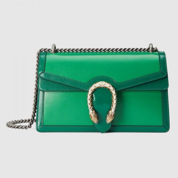 Gucci GG Women Dionysus Small Shoulder Bag Bright Green Leather