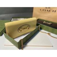 Gucci GG Women Horsebit 1955 Wallet with Chain Beige Leather Horsebit