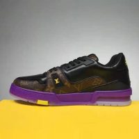 Louis Vuitton LV Men LV Trainer Sneaker Calf Leather and Monogram Canvas