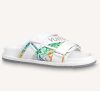 Louis Vuitton LV Unisex Honolulu Mule White Pastel Monogram Textile