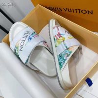 Louis Vuitton LV Unisex Honolulu Mule White Pastel Monogram Textile