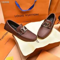 Louis Vuitton Men LV Monte Carlo Moccasin Moka Brown Grained Calf Leather