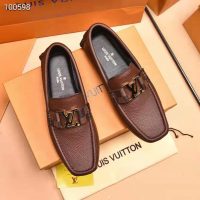 Louis Vuitton Men LV Monte Carlo Moccasin Moka Brown Grained Calf Leather