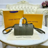 Louis Vuitton Unisex Keepall XS Khaki Monogram Seal Cowhide Leather