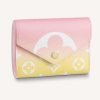 Louis Vuitton Unisex Victorine Wallet Pink Monogram Coated Canvas Cowhide Leather