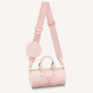 Louis Vuitton Women Papillon BB Carryall Bag Bouton De Rose Pink Embossed Grained Cowhide Leather