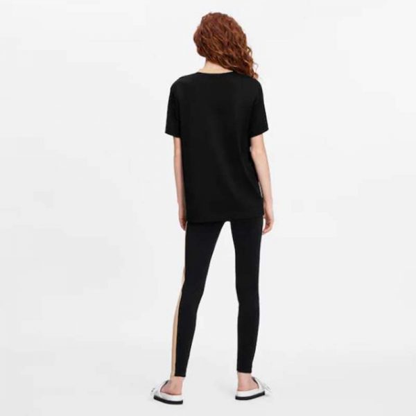 Louis Vuitton Women Vuittamins Cotton Jersey T-Shirt LV Circle Black Regular Fit (3)