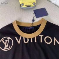 Louis Vuitton Women Vuittamins Cotton Jersey T-Shirt LV Circle Black Regular Fit