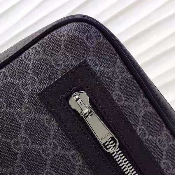 Gucci GG Women GG Black Belt Bag Black Grey Soft GG Supreme (6)