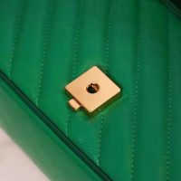 Gucci GG Women GG Marmont Small Shoulder Bag Bright Green Diagonal Matelassé Leather