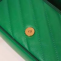 Gucci GG Women GG Marmont Super Mini Bag Bright Green Diagonal Matelassé Leather