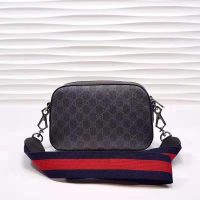 Gucci Unisex GG Black Shoulder Bag Black Grey GG Supreme Canvas