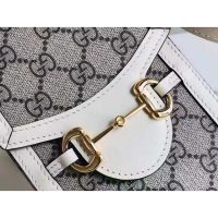 Gucci Unisex Gucci Horsebit 1955 Mini Bag Beige Ebony GG Supreme Canvas