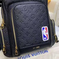 Louis Vuitton LV Unisex LVXNBA Basketball Backpack Black Ball Grain Leather