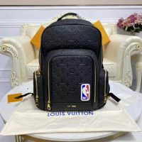 Louis Vuitton LV Unisex LVXNBA Basketball Backpack Black Ball Grain Leather