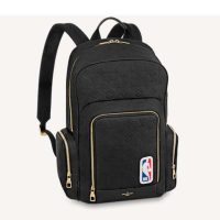 Louis Vuitton LV Unisex LVXNBA Basketball Backpack Black Ball Grain Leather