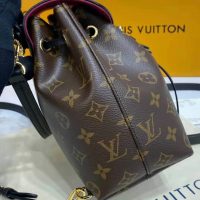 Louis Vuitton LV Unisex Montsouris BB Backpack Black Monogram Coated Canvas Cowhide Leather