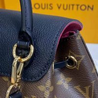 Louis Vuitton LV Unisex Montsouris BB Backpack Black Monogram Coated Canvas Cowhide Leather