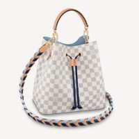 Louis Vuitton LV Unisex Néonoé MM Bucket Bag Blue Damier Azur Coated Canvas