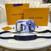 Louis Vuitton LV Unisex Outdoor Pouch Monogram Watercolor Blue Coated Canvas