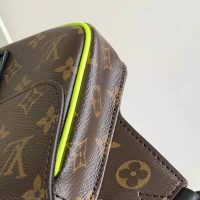 Louis Vuitton LV Unisex S Lock Sling Bag Monogram Macassar Coated Canvas Epi Leather