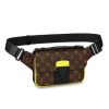 Louis Vuitton LV Unisex S Lock Sling Bag Monogram Macassar Coated Canvas Epi Leather