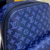 Louis Vuitton LV Unisex Sprinter Backpack Navy Blue Monogram Shadow Cowhide Leather