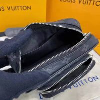 Louis Vuitton LV Women Outdoor Pouch Taigarama Noir Black Coated Canvas Cowhide Leather (2)