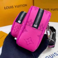 Louis Vuitton LV Women Outdoor Pouch Taigarama Pink Rose Coated Canvas Cowhide Leather