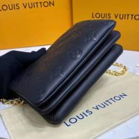 Louis Vuitton LV Women Pochette Coussin Black Monogram Embossed Lambskin