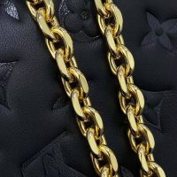 Louis Vuitton LV Women Pochette Coussin Black Monogram Embossed Lambskin