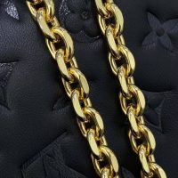 Louis Vuitton LV Women Pochette Coussin Black Monogram Embossed Lambskin