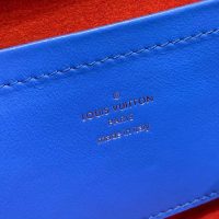 Louis Vuitton LV Women Pochette Coussin Blue Monogram Embossed Lambskin