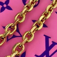 Louis Vuitton LV Women Pochette Coussin Pink Monogram Embossed Lambskin