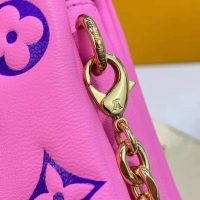 Louis Vuitton LV Women Pochette Coussin Pink Monogram Embossed Lambskin