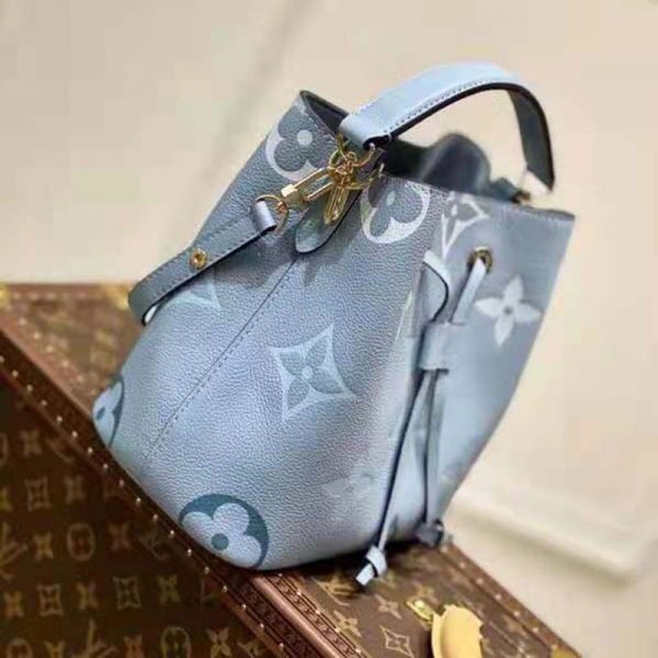 Louis Vuitton Unisex NéoNoé BB Bucket Bag Summer Blue Embossed Grained Cowhide Leather (4)