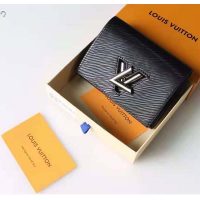 Louis Vuitton Unisex Twist Compact Wallet Black Epi Grained Cowhide Leather