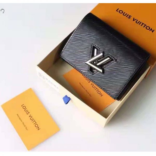 Louis Vuitton Unisex Twist Compact Wallet Black Epi Grained Cowhide Leather (3)
