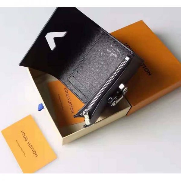Louis Vuitton Unisex Twist Compact Wallet Black Epi Grained Cowhide Leather (6)